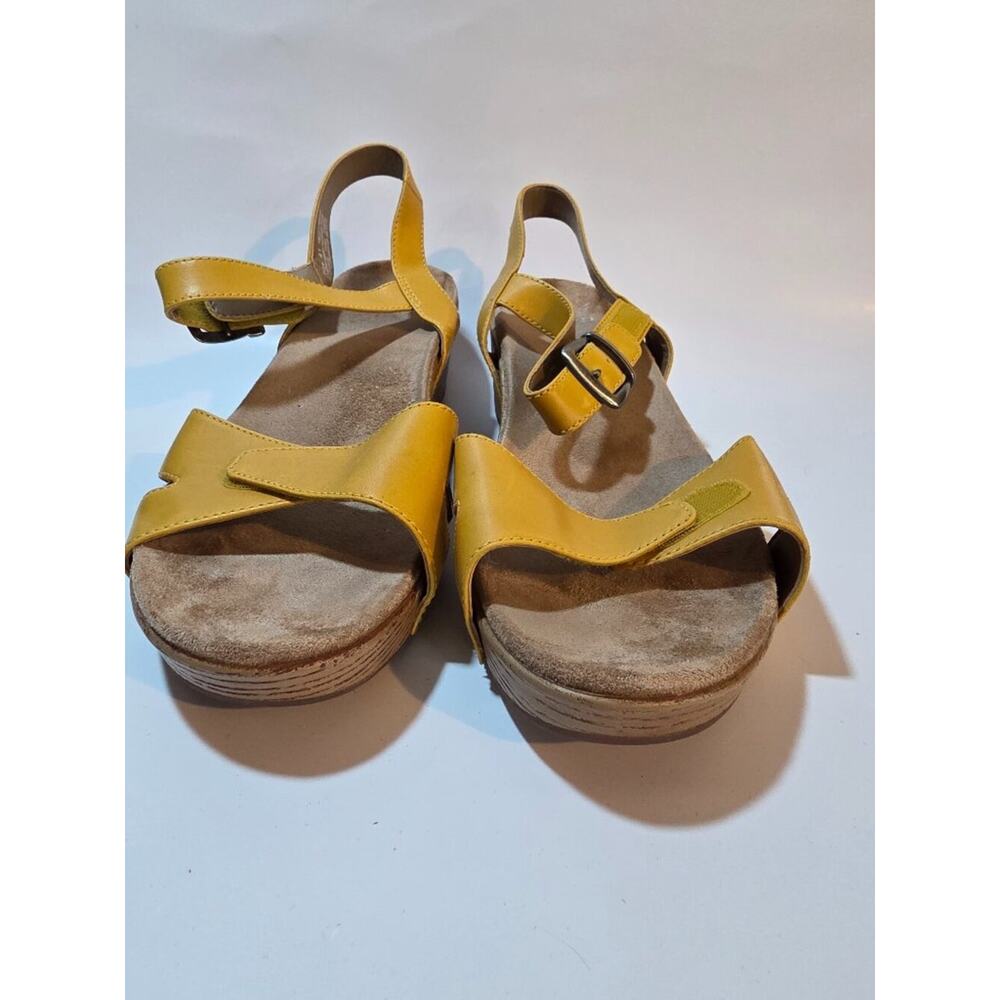 Dansko Mustard Wedge Sandals